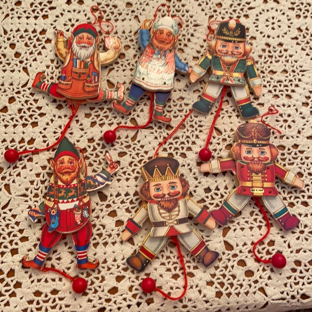 Nutcracker pull toy Christmas ornaments